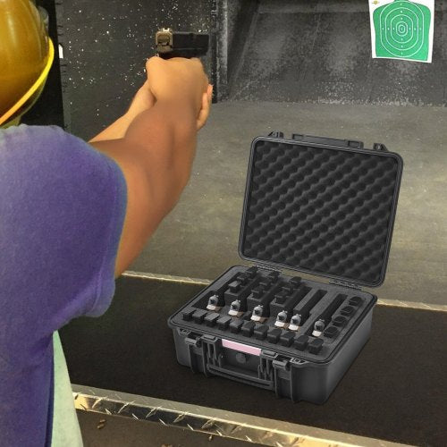 Hard Pistol Cases with Precut PU Foam Waterproof Dustproof Hard Gun Case