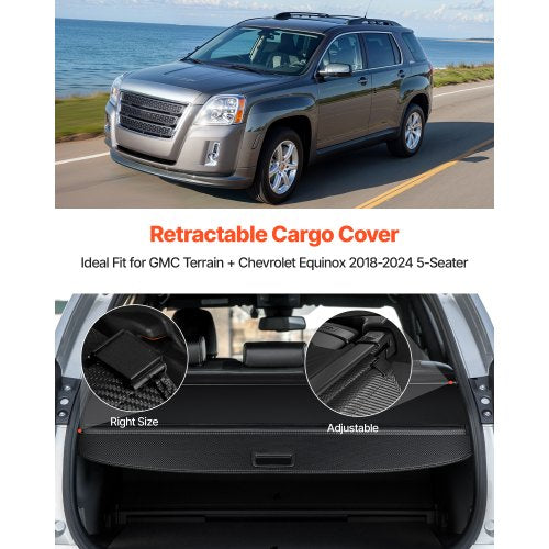 Retractable Cargo Cover Carbon Fiber Texture Trunk Cover AntiPeeping