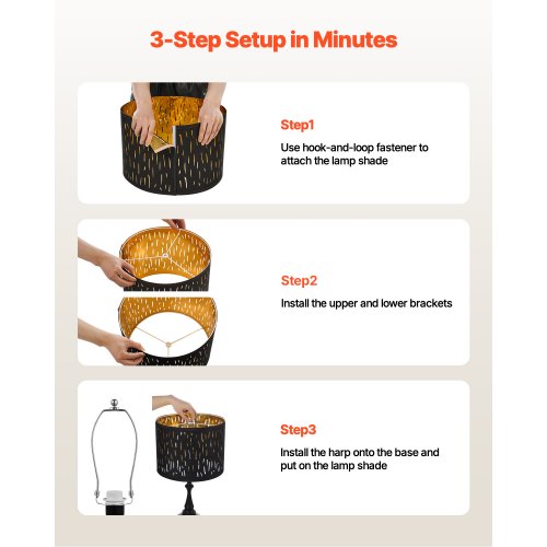 Drum Lamp Shade 2 Set 13 in Top x 13 in Bottom x 10 in High Medium Drum