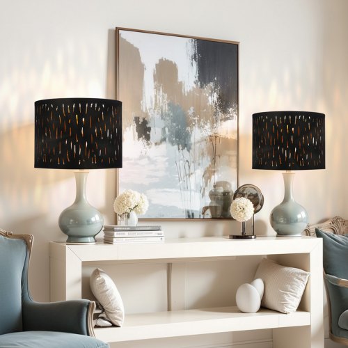 Drum Lamp Shade 2 Set 13 in Top x 13 in Bottom x 10 in High Medium Drum