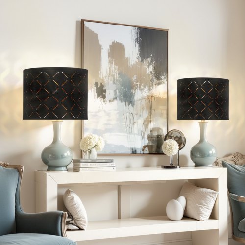 Drum Lamp Shade 2 Set 13 in Top x 13 in Bottom x 10 in High Medium Drum