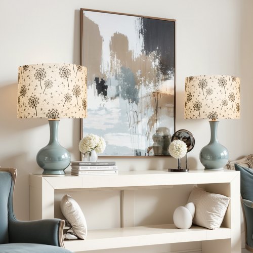 Drum Lamp Shade 2 Set 13 in Top x 13 in Bottom x 10 in High Medium Drum