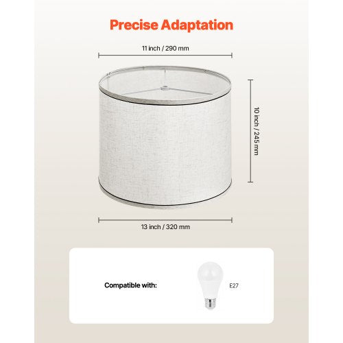 Lamp Shade 2 Set 11 in Top x 13 in Bottom x 10 in High Spider Fitter