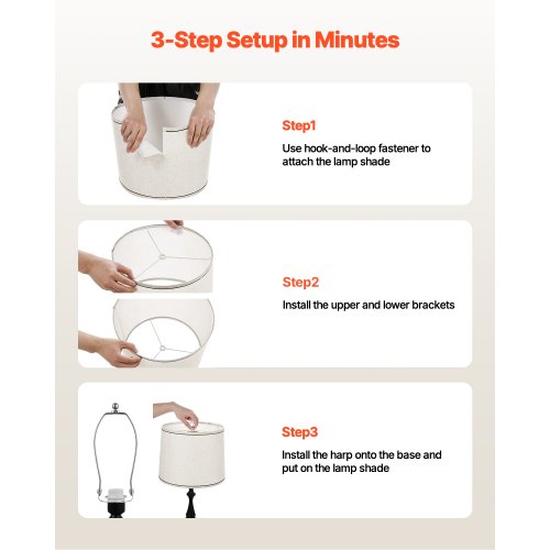 Lamp Shade 2 Set 11 in Top x 13 in Bottom x 10 in High Spider Fitter