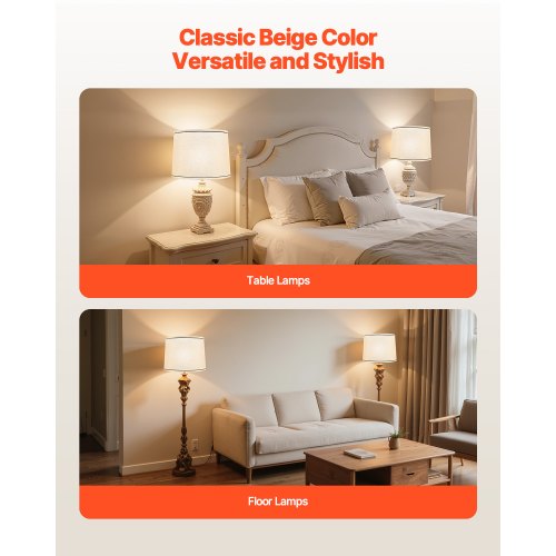 Lamp Shade 2 Set 11 in Top x 13 in Bottom x 10 in High Spider Fitter