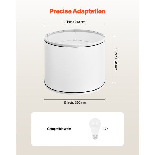 Lamp Shade 2 Set 11 in Top x 13 in Bottom x 10 in High Spider Fitter