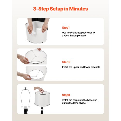 Lamp Shade 2 Set 11 in Top x 13 in Bottom x 10 in High Spider Fitter