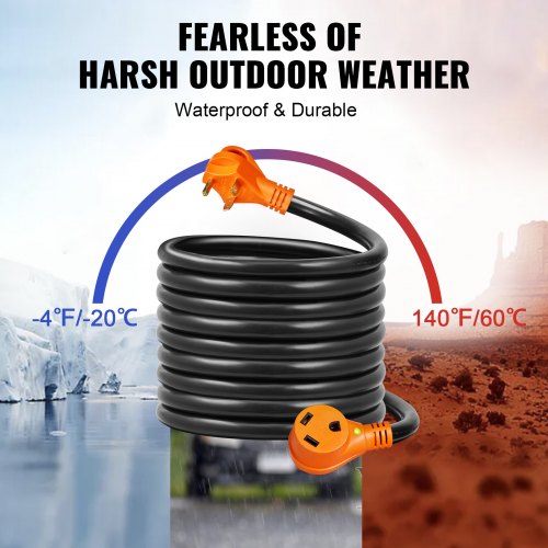 25 ft RV Extension Cord 30 Amp Heavy Duty STW RV Power Cord NEMA TT30R