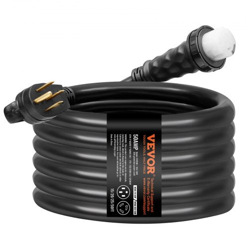 50 Amp Generator Cord and Power Inlet Box Kit 20FT NEMA 1450PSS250R STW