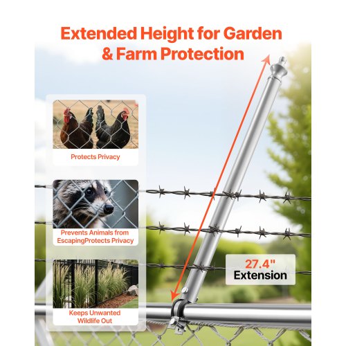 Chain Link Fence Extensions 18 Packs 274 Extension Height Galvanized