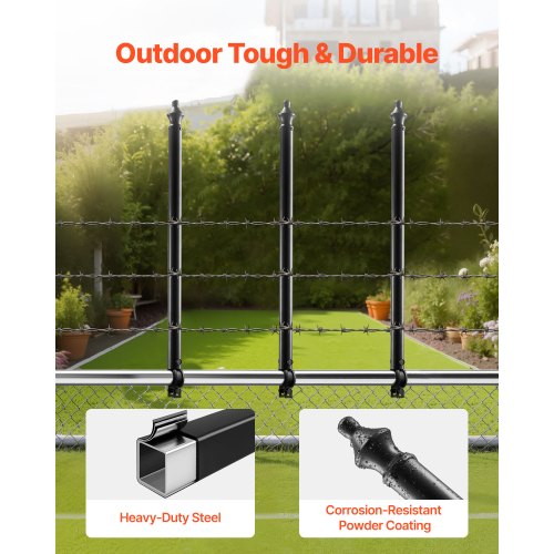 Chain Link Fence Extensions 9 Packs 274 Extension Height Galvanized Post