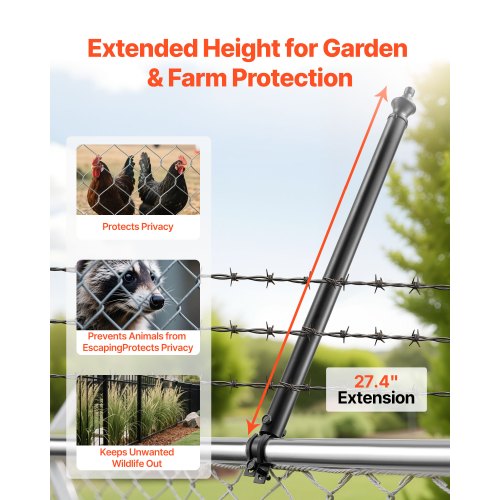 Chain Link Fence Extensions 9 Packs 274 Extension Height Galvanized Post
