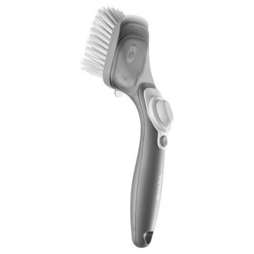 Soap Dispensing Dish Brush Kitchen Scrub Brushes with 3 Brush Heads Dish
