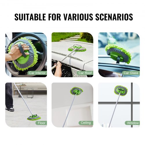 Car Wash Brush 62Inch Extendable Car Washing Brush with Long Handle Soft