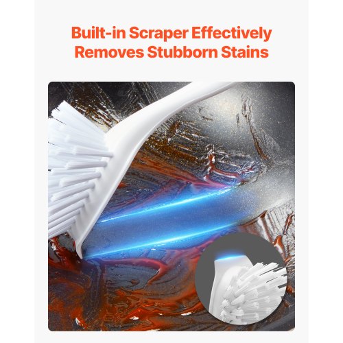 Dish Brush 4 Pack Kitchen Scrub Brushes with PP Handle Dish Cleaning
