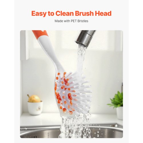 Dish Brush 4 Pack Kitchen Scrub Brushes with PP Handle Dish Cleaning