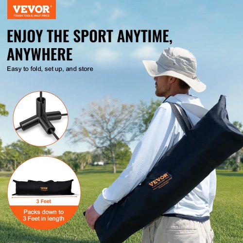 Badminton Net Height Adjustable Volleyball Net 20ft Wide Foldable