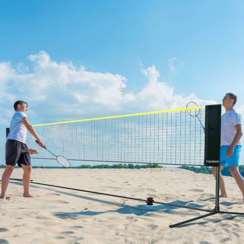 Badminton Net Height Adjustable Volleyball Net 20ft Wide Foldable
