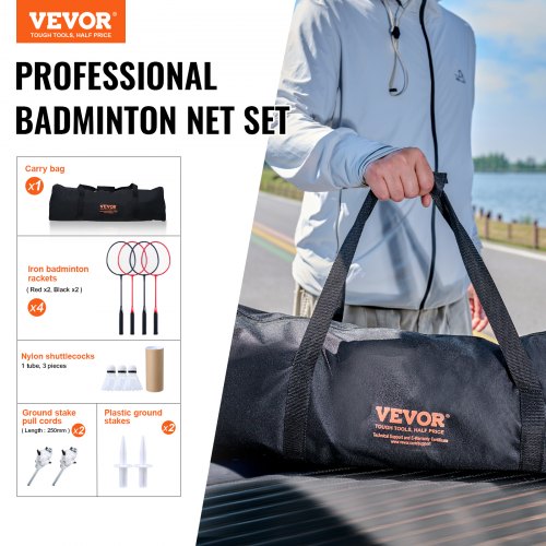Badminton Net Set Outdoor Backyard Beach Park Badminton Net Portable
