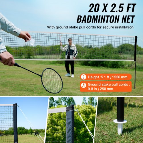 Badminton Net Set Outdoor Backyard Beach Park Badminton Net Portable
