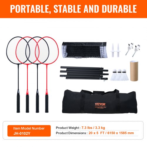 Badminton Net Set Outdoor Backyard Beach Park Badminton Net Portable