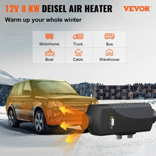 8KW Diesel Air Heater Muffler Diesel Heater 12V Remote Control Diesel