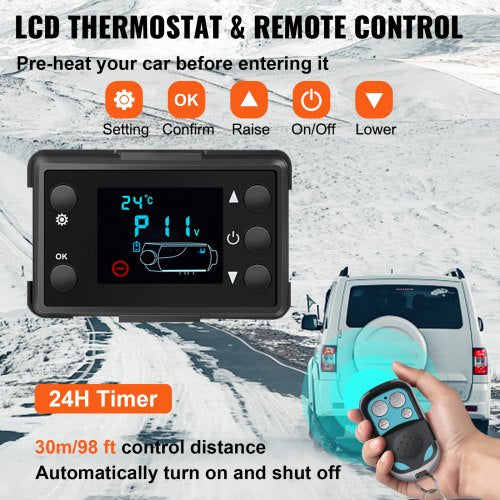 Diesel Air Heater 5KW 12V Parking Heater Mini Truck Heater Single Outlet