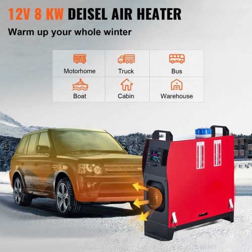 5KW Diesel Air Heater All in One 12V Diesel Parking Heater Silencer 5000W