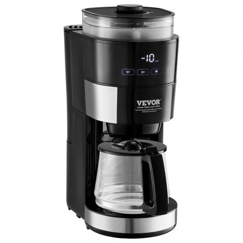 Coffee Maker with Grinder 10 Cup Coffee Machine Grind and Brew Coffee