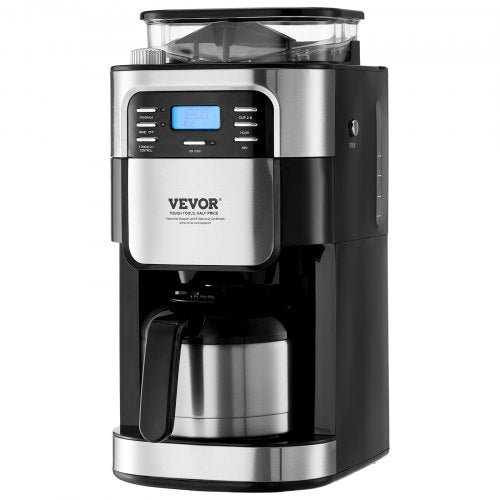 Coffee Maker with Grinder 8 Cup Coffee Machine Grind and Brew Coffee Maker