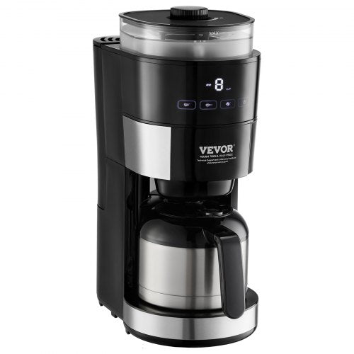 Coffee Maker with Grinder 8 Cup Programmable Coffee Machine Grind and Brew