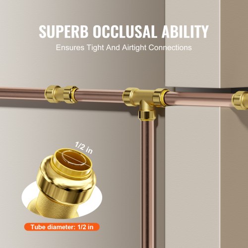 Pipe Fittings 12 12PCS Brass Pipe Fittings StraightThrough PushFit