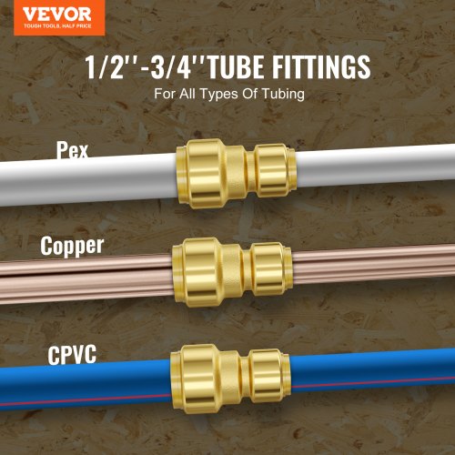 Pipe Fittings 1234 12PCS Brass Pipe Fittings StraightThrough