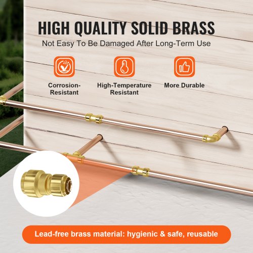 Pipe Fittings 1234 12PCS Brass Pipe Fittings StraightThrough