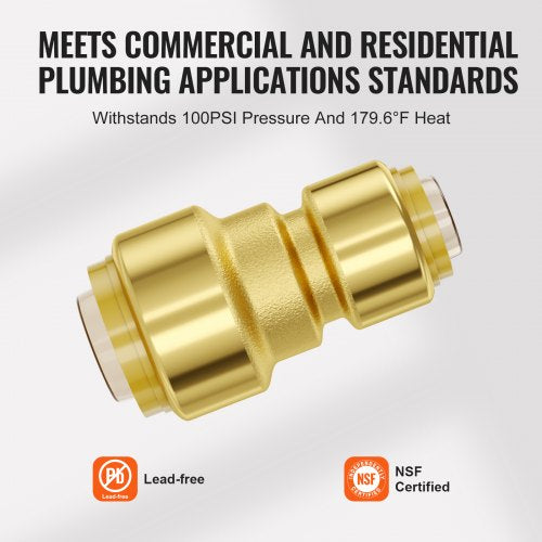 Pipe Fittings 1234 12PCS Brass Pipe Fittings StraightThrough