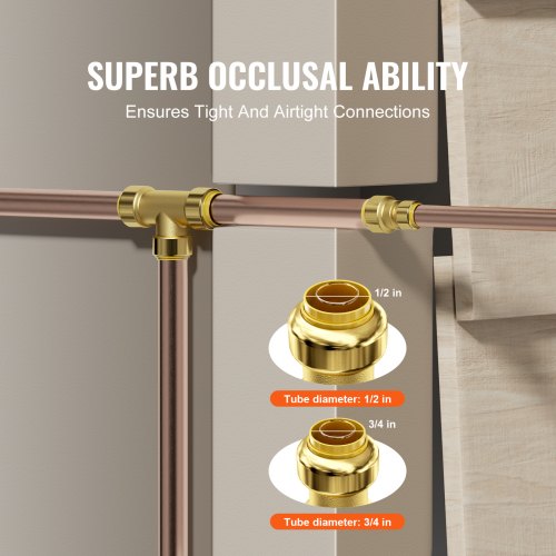 Pipe Fittings 1234 12PCS Brass Pipe Fittings StraightThrough