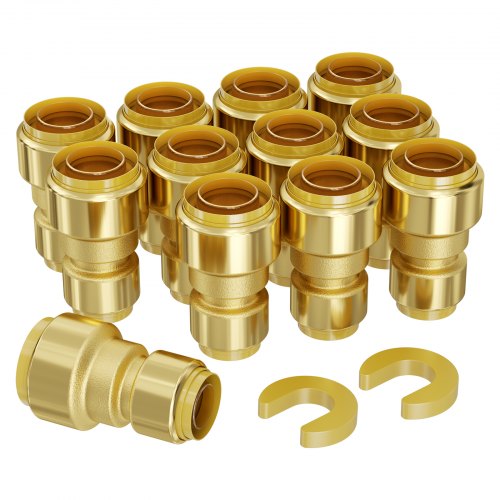Pipe Fittings 1234 12PCS Brass Pipe Fittings StraightThrough