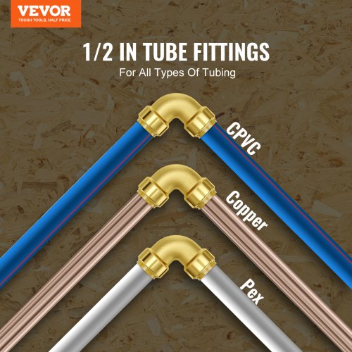 Pipe Fittings 12 12PCS Brass Pipe Fittings Elbow PushFit Pipe Connector