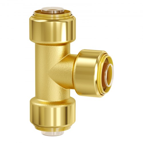 Pipe Fittings 12 12PCS Tee Brass Pipe Fittings PushFit Pipe Connector