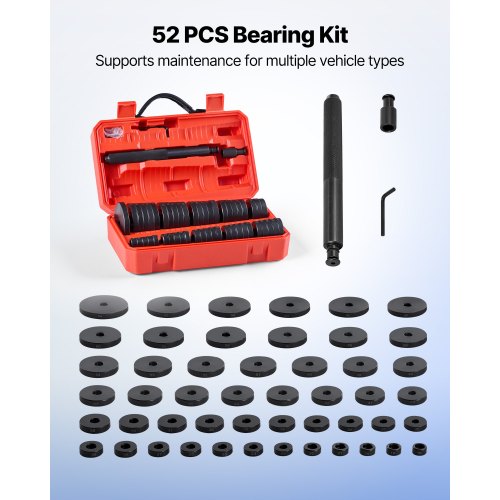 Bearing Press Kit 52 Pcs Bearing Race and Seal Driver Set with 49 Bushings