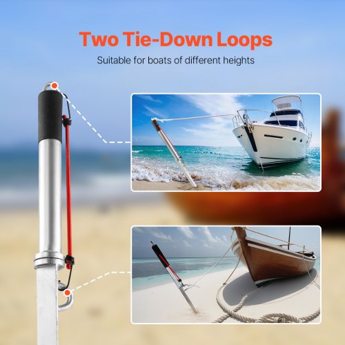 Sand Spike Boat Anchor 36 in Slide Anchor Shore Spike Galvanized Carbon
