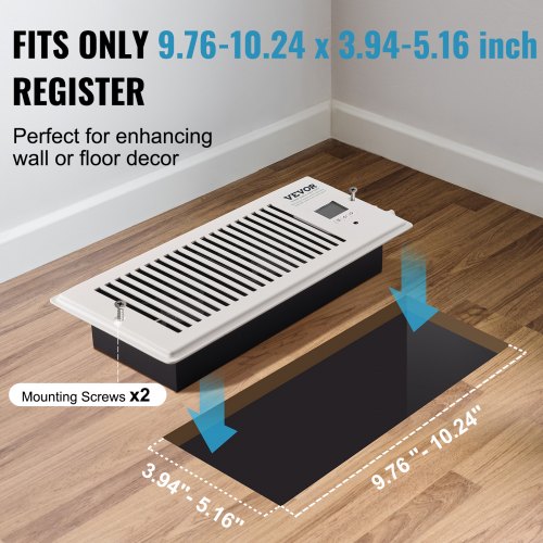 Register Booster Fan Quiet Vent Booster Fan Fits 4” x 10” Register Holes