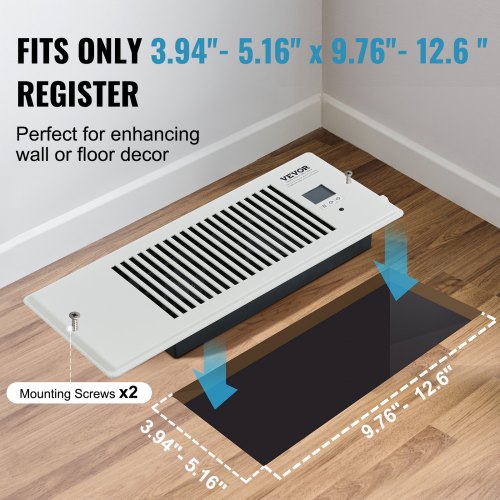 Register Booster Fan Quiet Vent Booster Fan Fits 4” x 12” Register Holes