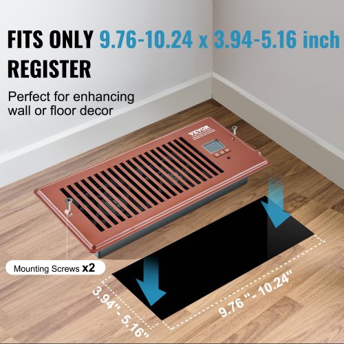 Register Booster Fan Quiet Vent Booster Fan Fits 4” x 10” Register Holes