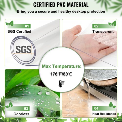 Plastic Table Cover 45x100x006 Transparent PVC Table Protector