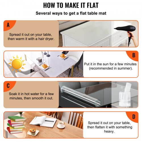 Plastic Table Cover 45x100x006 Transparent PVC Table Protector
