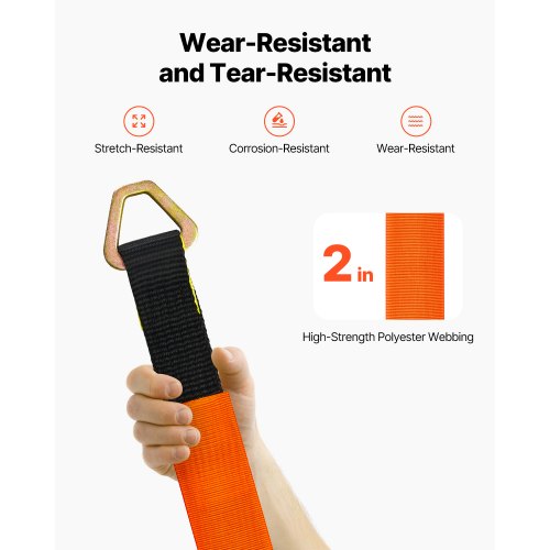 Axle Straps 2 in x 3.2 ft Heavy Duty Axle Tie Down Straps 12000 lbs Break
