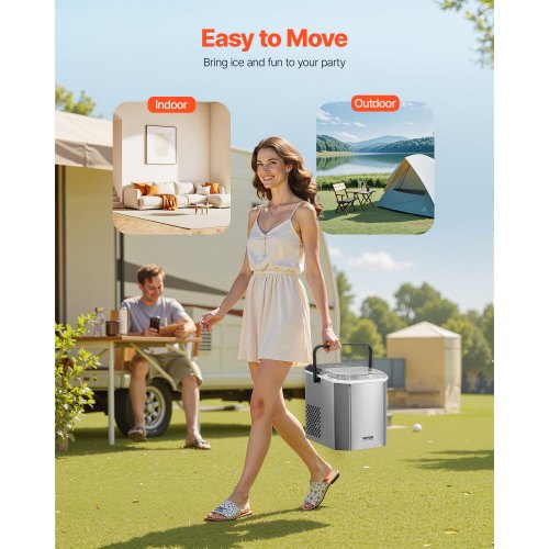 Countertop Ice Maker 9 Cubes Ready in 6 Mins 26lbs in 24Hrs SelfCleaning