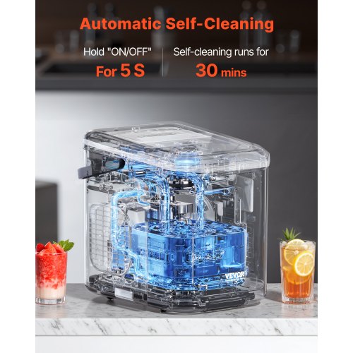 Countertop Ice Maker 9 Cubes Ready in 6 Mins 26lbs in 24Hrs SelfCleaning