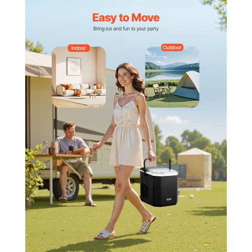 Countertop Ice Maker 9 Cubes Ready in 6 Mins 26lbs in 24Hrs SelfCleaning